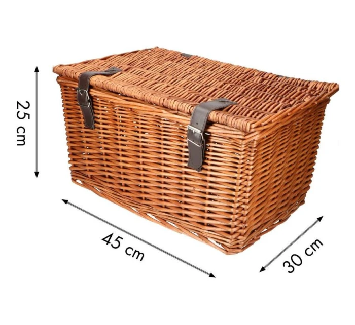 Košík na kolo proutěný přední 45x30x25cm BICYCLE GEAR