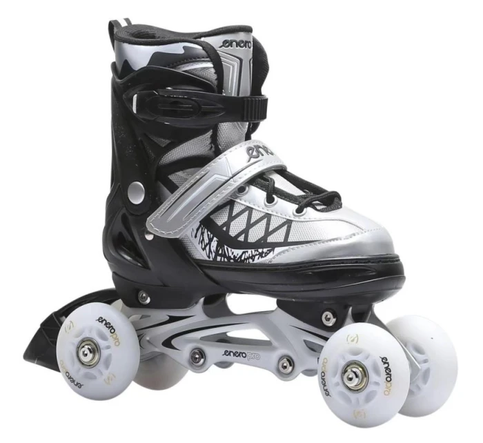 INLINE BRUSLE-KOLEČKOVÉ BRUSLE 4V1 ENERO PRO LED 30-33 ŠEDÁ