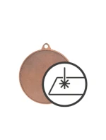 Bronzová medaile s prostorem pro emblém 50 mm - ocelová medaile s gravírováním na laminátu Bronzová medaile s prostorem pro emblém 50 mm - ocelová medaile s gravírováním na laminátu