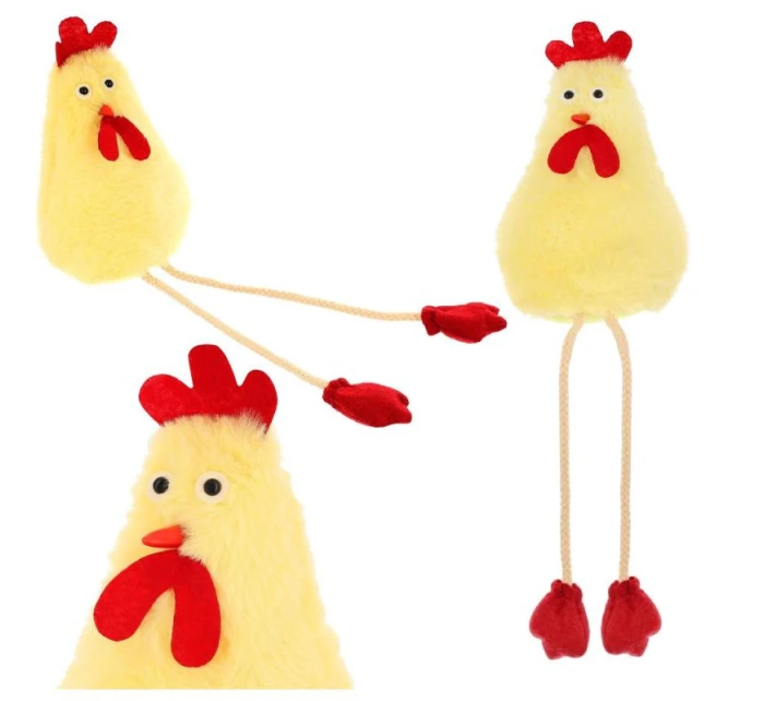 SEDÍCÍ SLEPICE 18CM JARNÍ DEKORACE