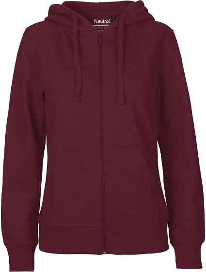 Neutral O 83301 Dámská mikina s kapucí z bio bavlny 77.8331 bordeaux Neutral O 83301 Dámská mikina s kapucí z bio bavlny 77.8331 bordeaux