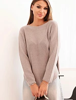 Dámský svetr z viskózy s dlouhým rukávem a kulatým výstřihem fango