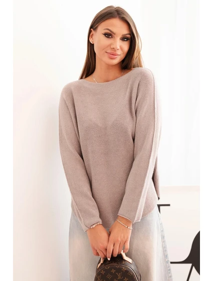 Dámský svetr z viskózy s dlouhým rukávem a kulatým výstřihem fango Dámský svetr z viskózy s dlouhým rukávem a kulatým výstřihem fango