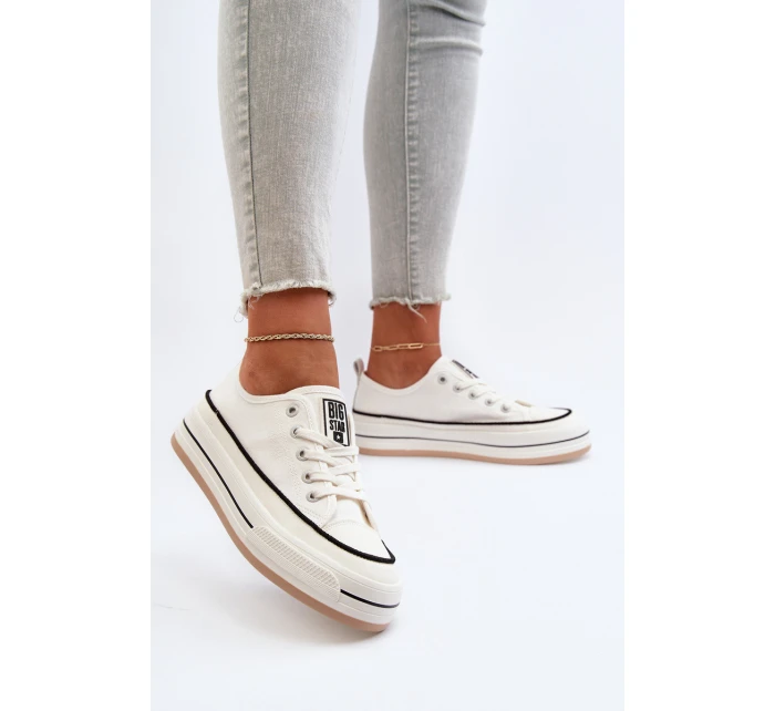 Dámské tenisky Big Star model 21653758 Bílé - Big Star Shoes Dámské tenisky Big Star model 21653758 Bílé - Big Star Shoes