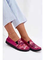 Dámské nazouvací kožené polobotky Maciejka 03512-73 Fuksie