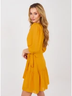 Šaty LK SK 508027.34P tmavě žluté Šaty LK SK 508027.34P tmavě žluté