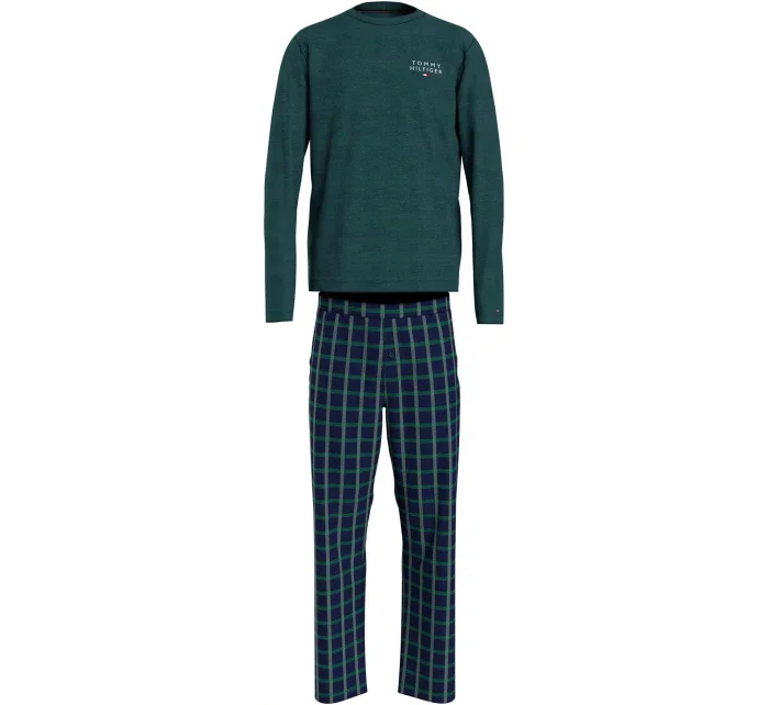 Pánské pyžamo UM0UM03130 0WP zelené káro - Tommy Hilfiger