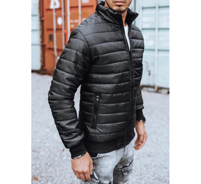 Pánská přechodná prošívaná bunda černá FashionStreet TX3270z Pánská přechodná prošívaná bunda černá FashionStreet TX3270z