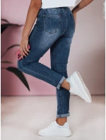 Dámské džíny slim fit mid-rise FLEXI navy blue FashionStreet UY2389