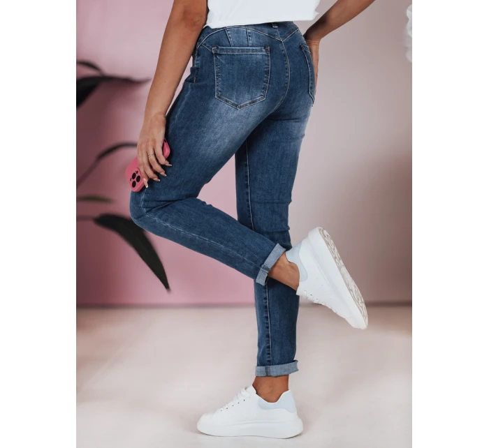Dámské džíny slim fit mid-rise FLEXI navy blue FashionStreet UY2389