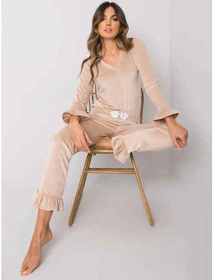 Damska z rękawem Goodlookin beżowa model 21935941 - Factory Price