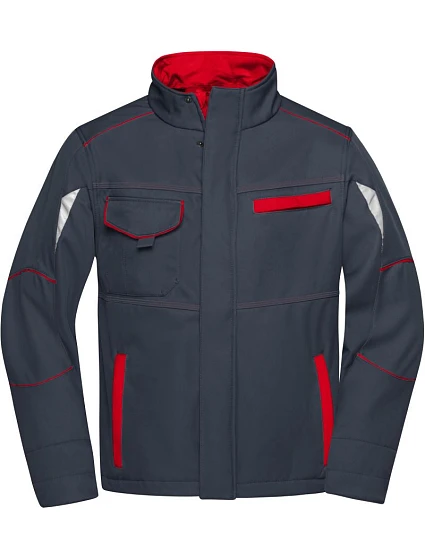 Daiber JN 851 Pracovní letní softshellová bunda - Color 02.0851 carbon/red Daiber JN 851 Pracovní letní softshellová bunda - Color 02.0851 carbon/red