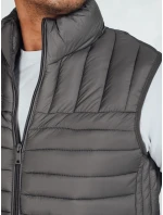 Pánská prošívaná tmavě šedá vesta FashionStreet TX5081