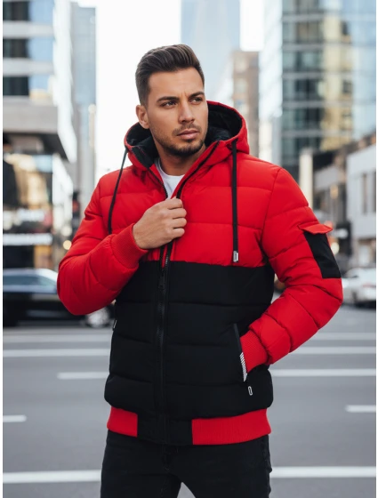 Pánská zimní bunda s kapucí model 21993653 - Dstreet Pánská zimní bunda s kapucí model 21993653 - Dstreet