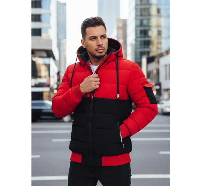 Pánská zimní bunda s kapucí model 21993653 - Dstreet Pánská zimní bunda s kapucí model 21993653 - Dstreet