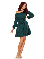 Zelené dámské šaty s volánky model 7789104 - numoco
