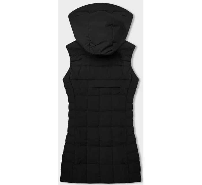 Černá dámská vesta s kapucí (16M9096-392)