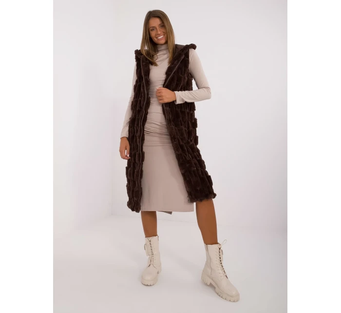 Kamizelka AT KZ ciemny brązowy model 20479790 - FPrice Kamizelka AT KZ ciemny brązowy model 20479790 - FPrice