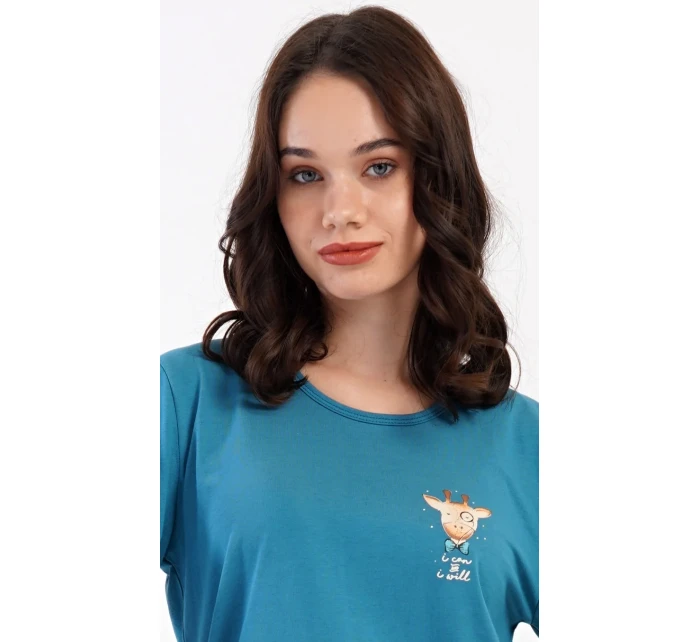 Dámské pyžamo dlouhé Malá žirafa