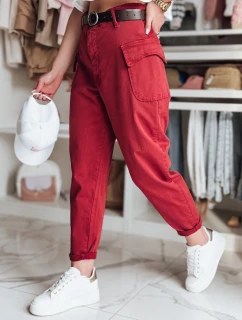 Dámské kalhoty bordó Dstreet model 21986169 - FashionStreet