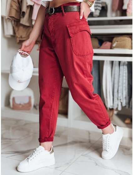 Dámské kalhoty bordó Dstreet model 21986169 - FashionStreet