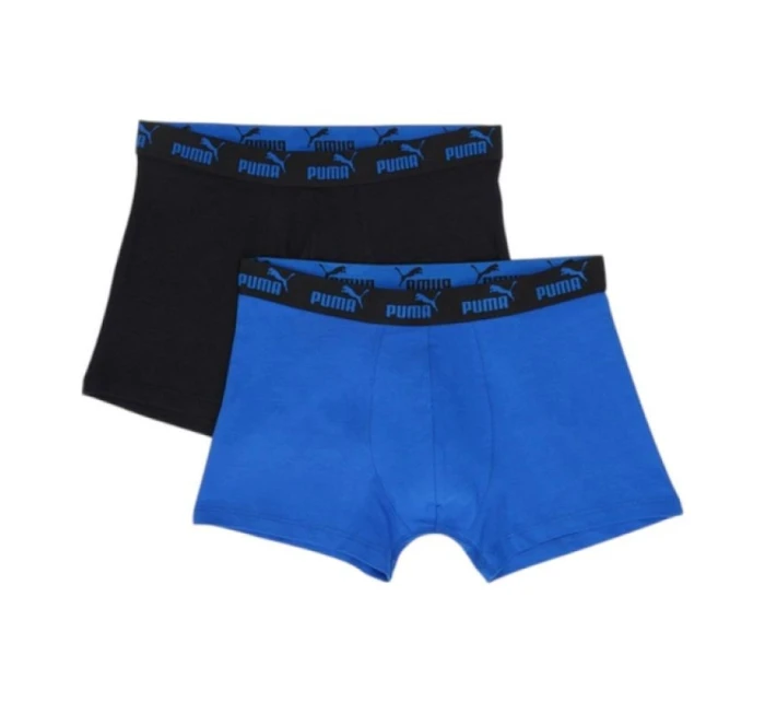 Pánské boxerky Puma 2-Pack modré černé pohodlná bavlna Pánské boxerky Puma 2-Pack modré černé pohodlná bavlna