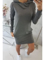 Off White šaty graphite melange Off White šaty graphite melange