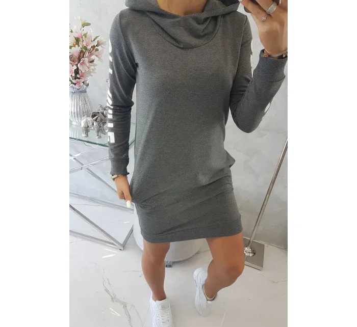 Off White šaty graphite melange Off White šaty graphite melange