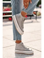 Zateplené Dámské Tenisky Na Platformě Eko Kůže Big Star model 21669567 Modré - Big Star Shoes Zateplené Dámské Tenisky Na Platformě Eko Kůže Big Star model 21669567 Modré - Big Star Shoes