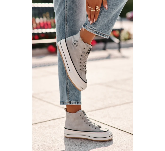 Zateplené Dámské Tenisky Na Platformě Eko Kůže Big Star model 21669567 Modré - Big Star Shoes Zateplené Dámské Tenisky Na Platformě Eko Kůže Big Star model 21669567 Modré - Big Star Shoes