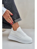 Dámské Tenisky Na Platformě S Dekorativním Šněrováním Bílé model 21684949 - Boto Dámské Tenisky Na Platformě S Dekorativním Šněrováním Bílé model 21684949 - Boto