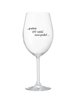 PROTOŽE BÝT HASIČ NENÍ PRDEL - čirá sklenice na víno 350 ml