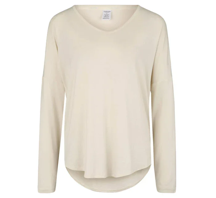 Dámské pyžamové tričko QS6143E-101 slonovinová - Calvin Klein