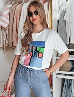 Dámské bavlněné tričko s potiskem KINDBE white FashionStreet RY2614