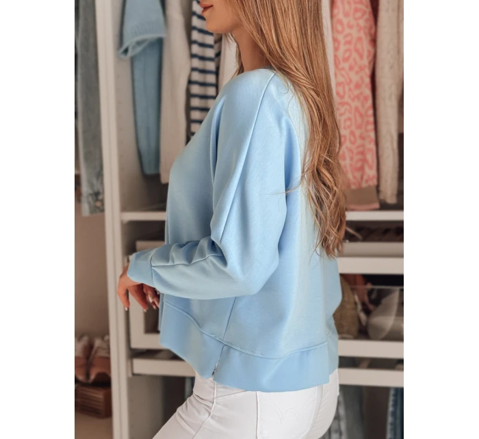 Dámská máslová halenka oversize s přívěskem NUBISS modrá FashionStreet RY2803