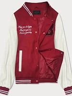 Dámská tmavě červená bunda bomber (16M9067-270)