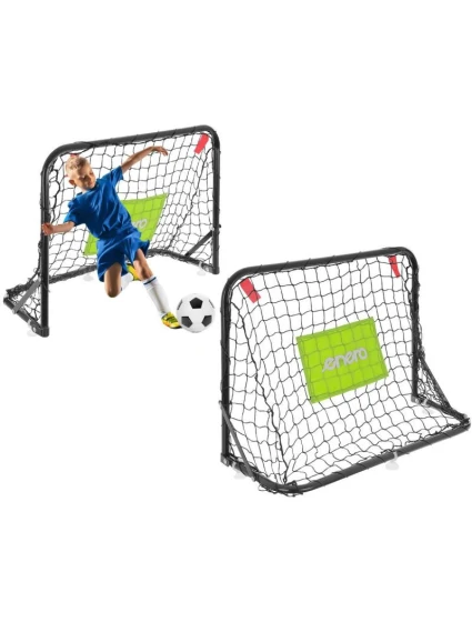 SADA 2 KOVOVÝCH BRANEK SE SÍTÍ A PUMPIČKOU NA MÍČE 60X45X24CM ENERO SADA 2 KOVOVÝCH BRANEK SE SÍTÍ A PUMPIČKOU NA MÍČE 60X45X24CM ENERO