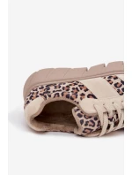 Semišové zateplené dámské tenisky na masivní platformě béžové model 21707642 - VINCEZA Semišové zateplené dámské tenisky na masivní platformě béžové model 21707642 - VINCEZA