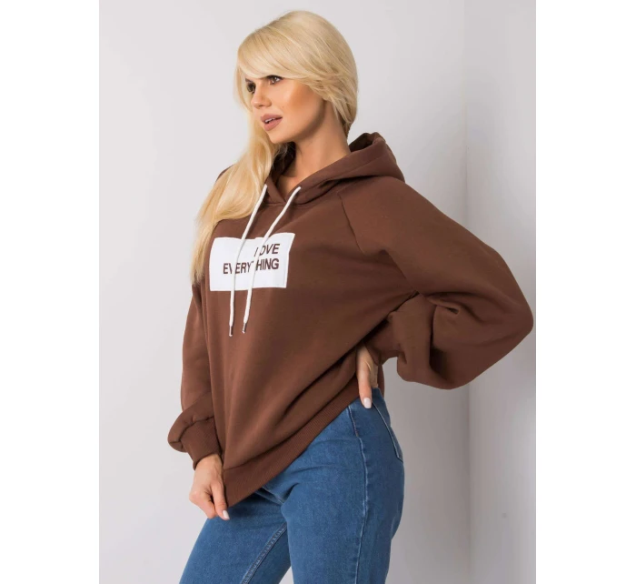 Mikina EM BL 651/2.41X tmavě hnědá