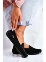 Dámské Semišové Mokasíny černé Morreno