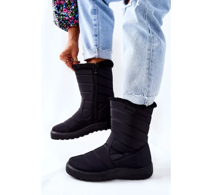 Vysoké Dámské Sněhule Černé Luxina