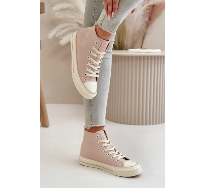 Dámské Zateplené Tenisky Z Eko Kůže Růžové Big Star Dámské Zateplené Tenisky Z Eko Kůže Růžové Big Star