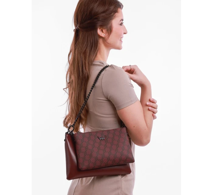 Dámská dvojitá kabelka Vuch Clasie MN Wine Dámská dvojitá kabelka Vuch Clasie MN Wine