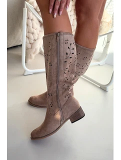 Ažurové kozačky  model 222526 Step in style