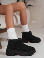 Dámské sněhule s tlustou podrážkou černé FashionStreet ZY1284