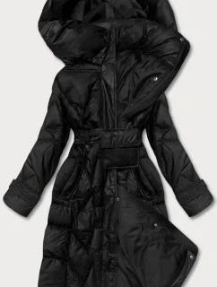 Černá péřová bunda se stojáčkem a kapucí model 21244370 - Ann Gissy