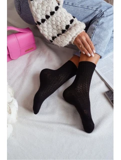 Dámské Ponožky Ažurové Černé