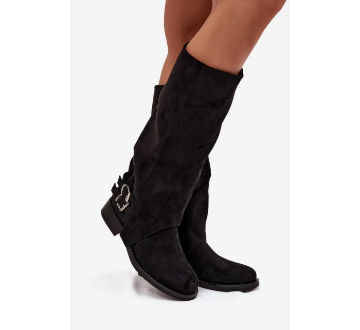 Zateplené dámské kozačky s černé model 21715385 - Boto