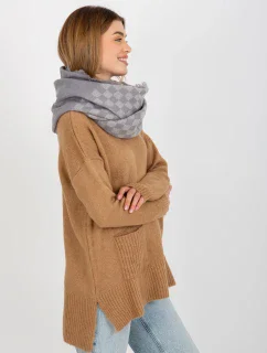 Tunelová šála AT KM model 17967041 šedá - FPrice