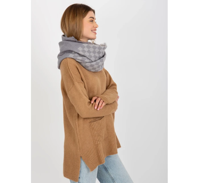 Tunelová šála AT KM model 17967041 šedá - FPrice Tunelová šála AT KM model 17967041 šedá - FPrice